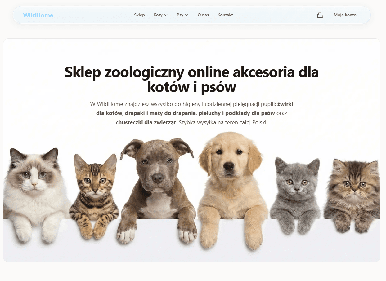 Sklep zoologiczny Wildhome